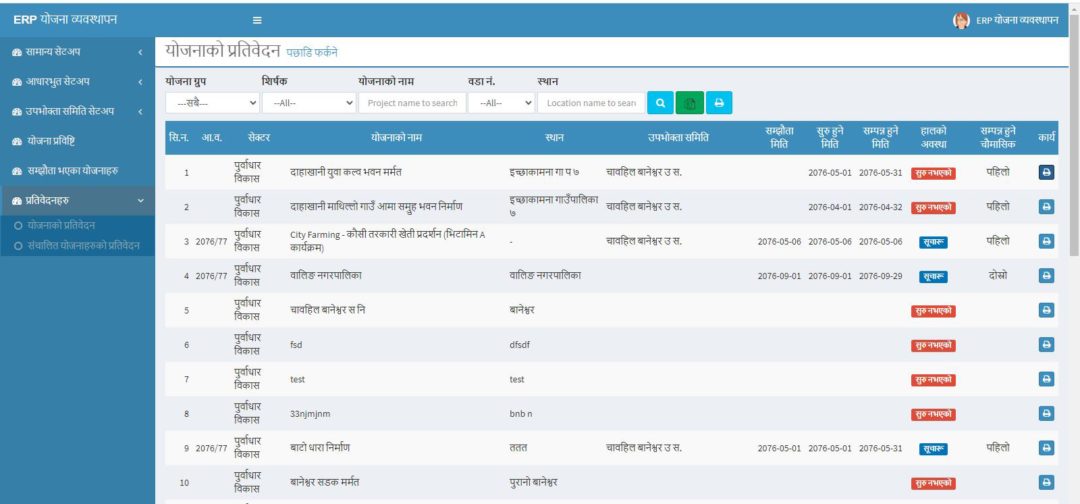 Planning Management System Software